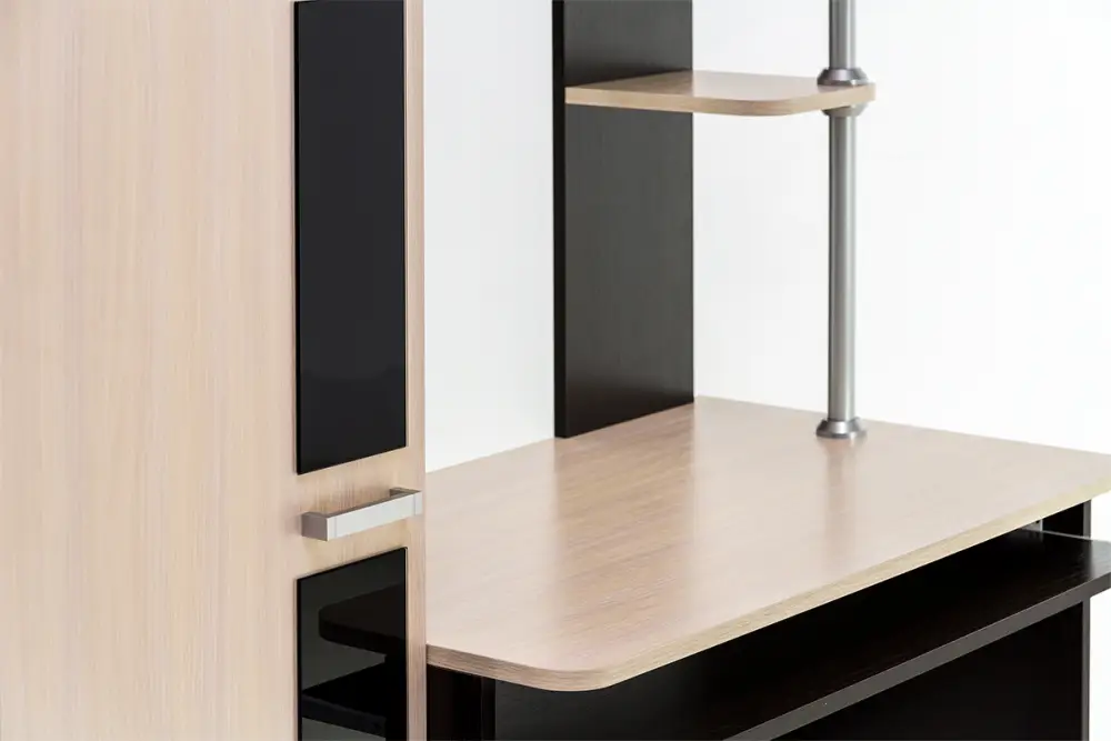 Стол компьютерный 1, Дуб венге/Дуб млечный, СВ Мебель