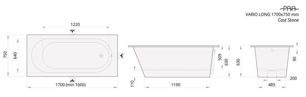 Ванна vario long